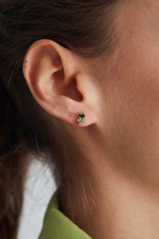 Single Earring Dark Green