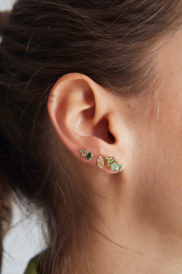 Single Earring Dark Green