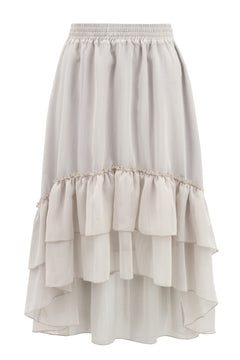 Lily chiffon rok grijs