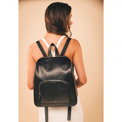 Mika Appleskin Backpack met ritszakken zwart