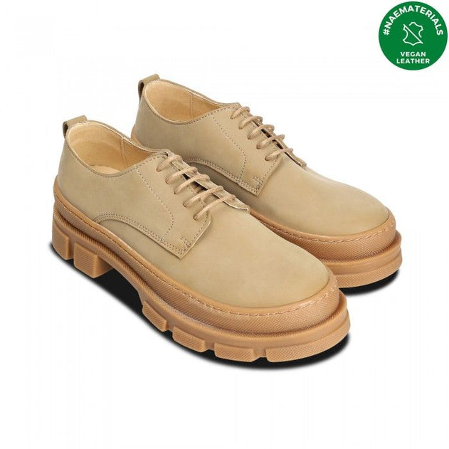 Arum Beige Chunky Derby Vegan Schoenen