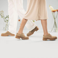 Arum Beige Chunky Derby Vegan Schoenen
