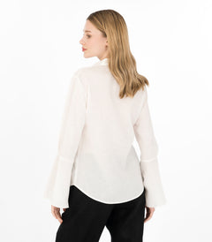 Flared Sleeve Shirt White