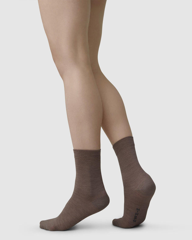 Johanna Wool Sokken Mid Brown