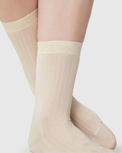 Alexa Silk Touch Socks Cream