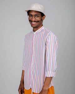 Rainbow Regular Mao Shirt Wit
