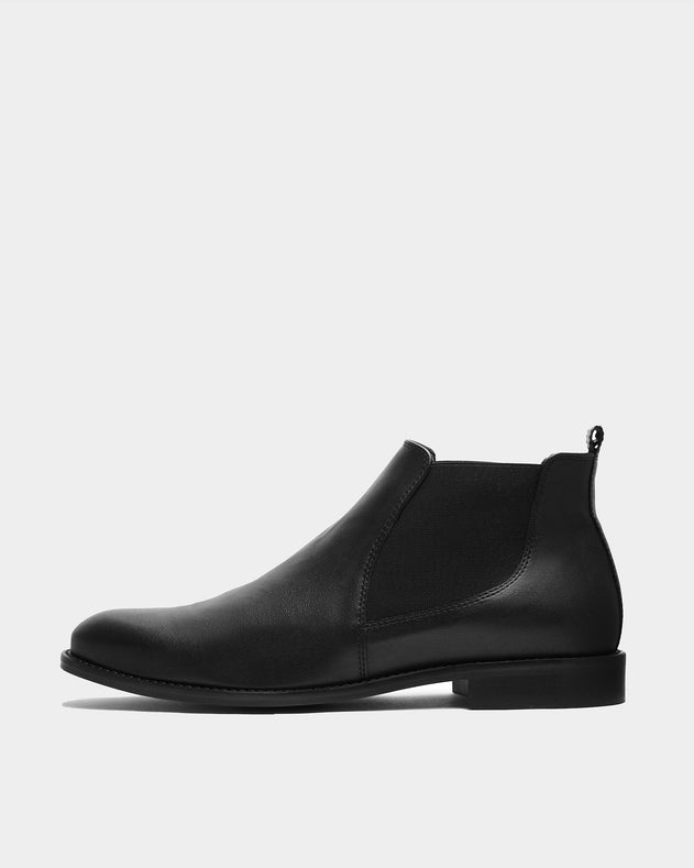 Dean Chelsea Boots Vegea Grape Leather Black