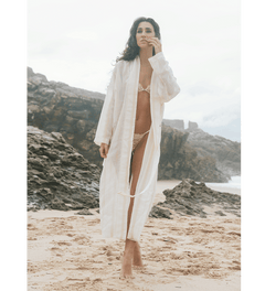 Perla Silk Robe White