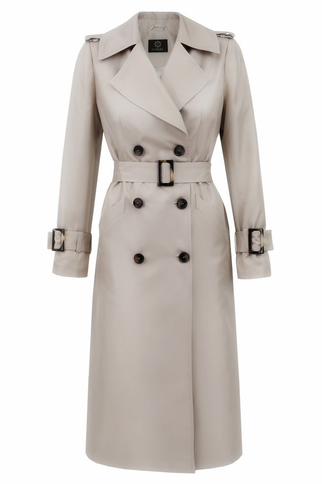 Silk Trench Coat Champagne