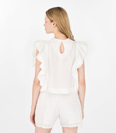 Ruffle Top White