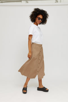 Lorette Linen Skirt