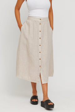 Lorette Linen Skirt