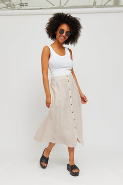 Lorette Linen Skirt