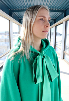 Flowy hoodie -jurk groen