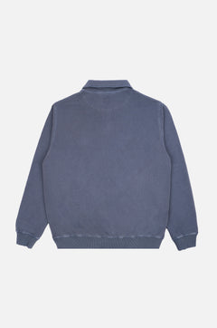 Sauce Loopback Pigment Dyed Quarter Zip Sweater Faded Navy