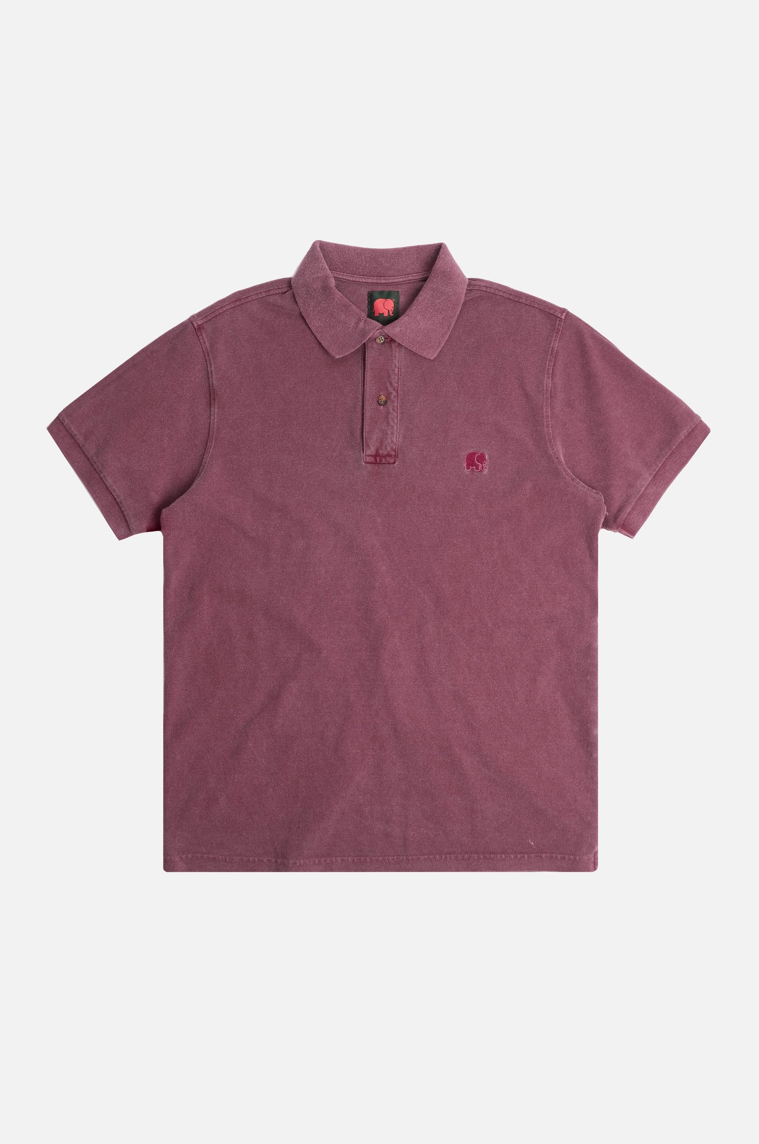 Organic Pigment Dyed Polo Shirt Zinfandel