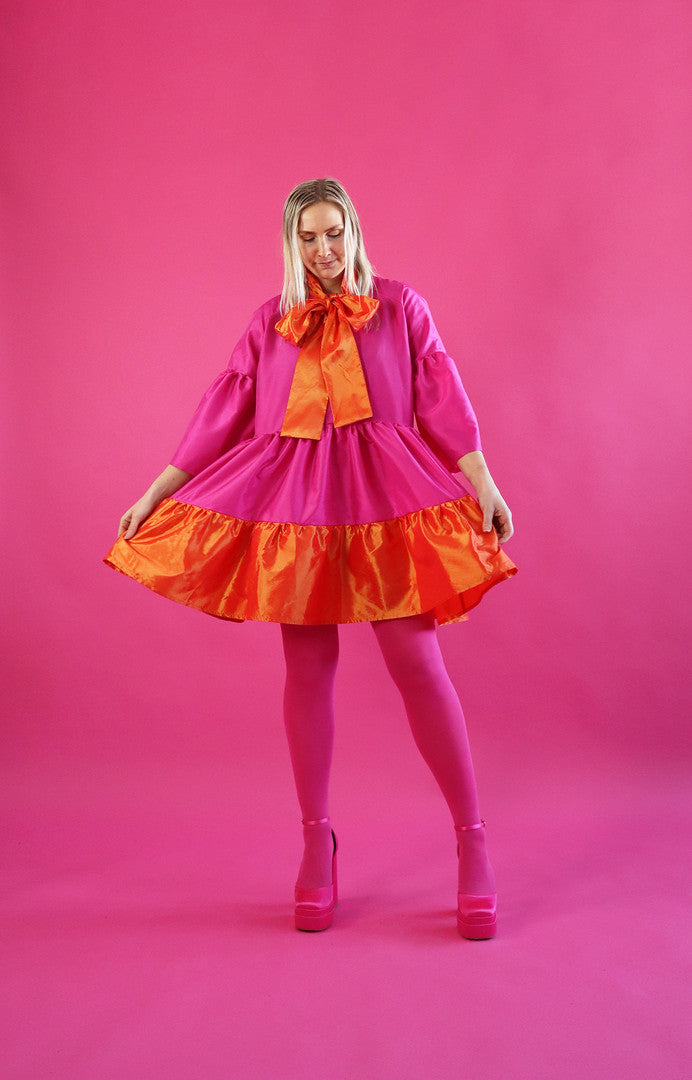 Lush Mini Dress Pink/Orange