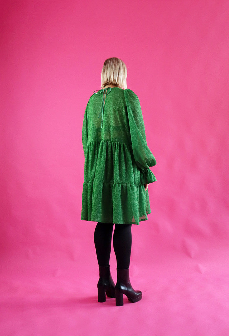 Dishy Dress Glitter Green