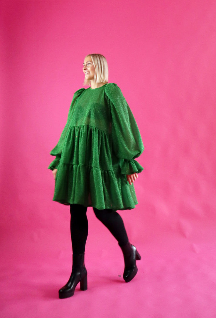 Dishy Dress Glitter Green