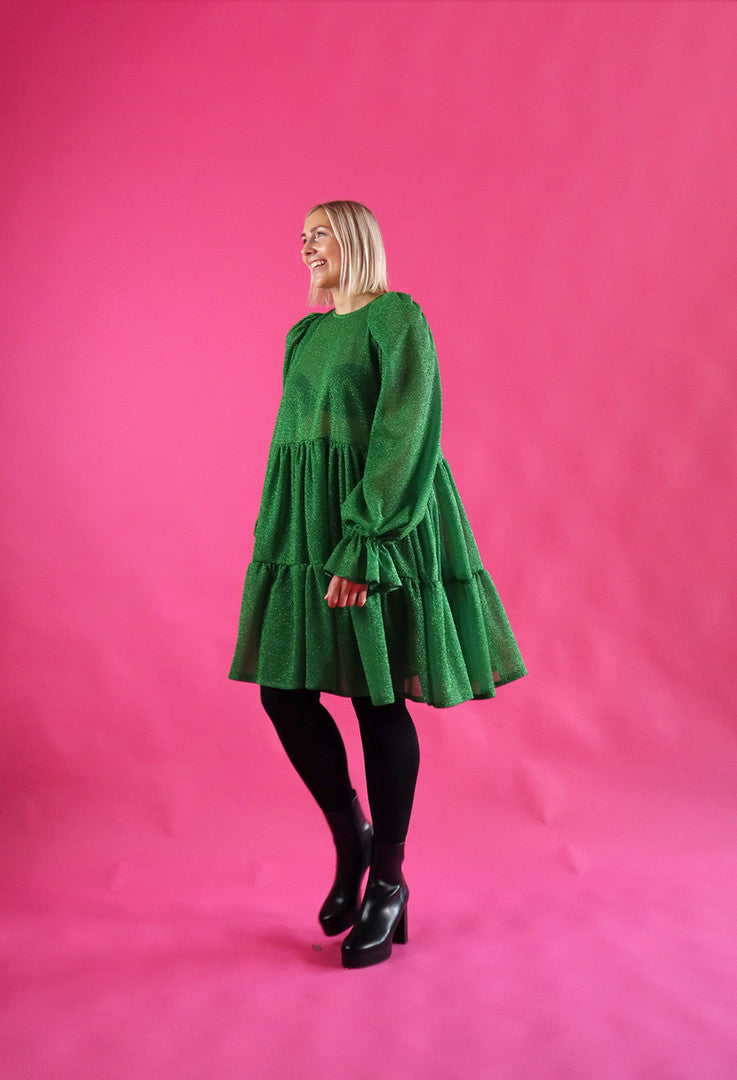 Dishy Dress Glitter Green