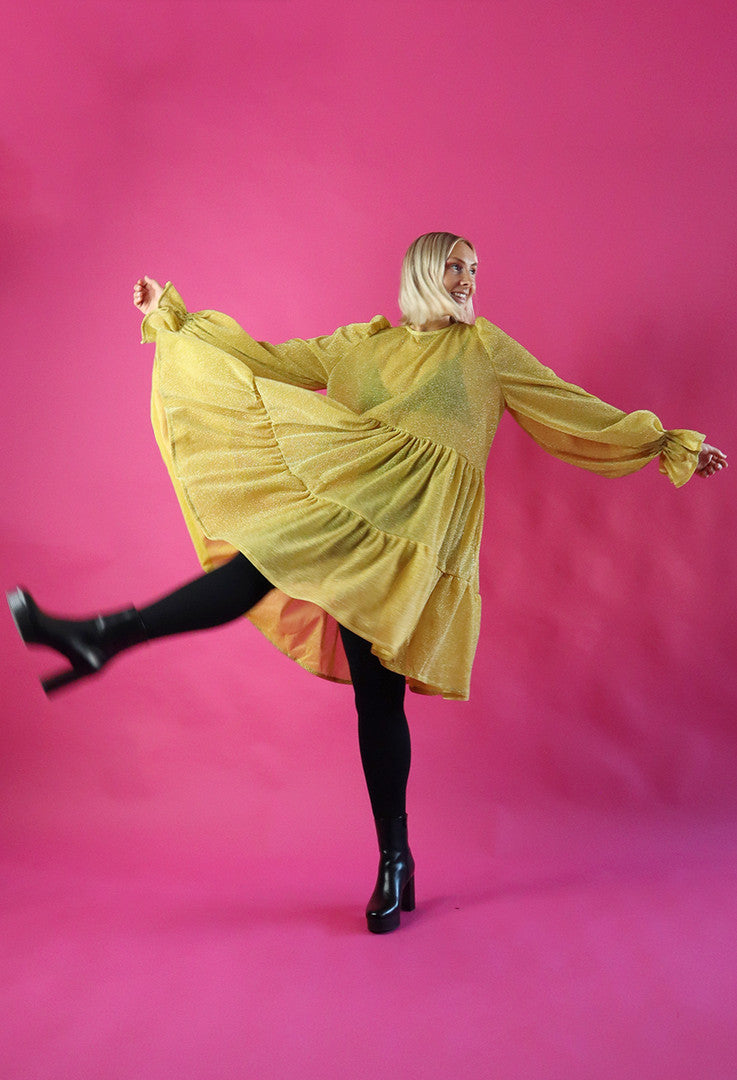 Dishy Dress Glitter Yellow Gold