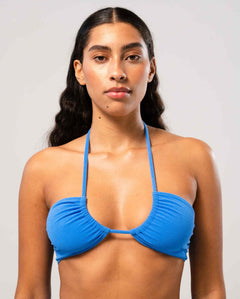 Strappy Bandeau Bikini Top Sky Blue