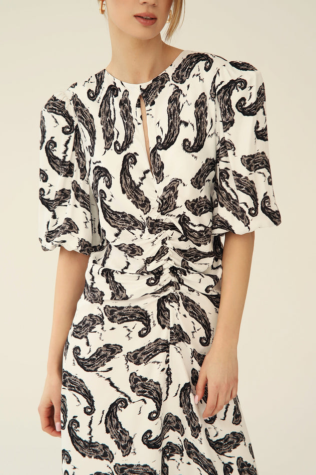 Layla White Paisley Dress