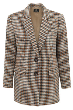 Maddison Blazer Houndstooth Print