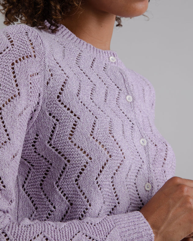 Holeknit Knitted Jacket Lilac
