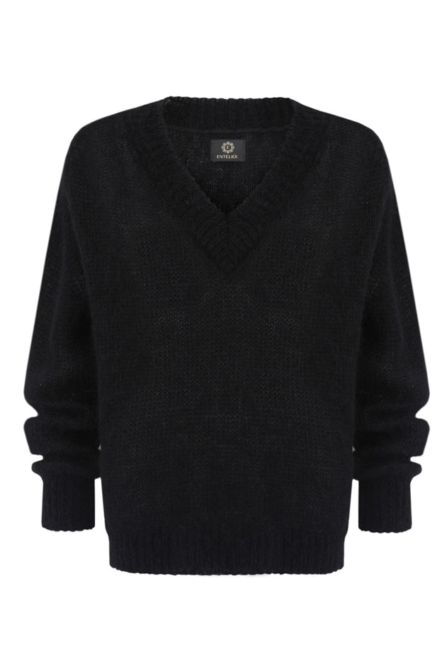 Zwarte mohair trui