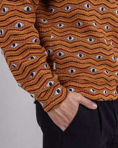 Eyes Jacquard Men's Sweatshirt Orange