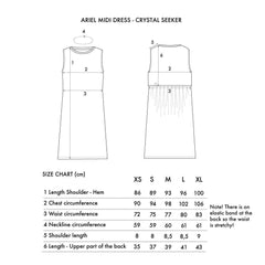 Kristalzoeker Ariel Midi -jurk