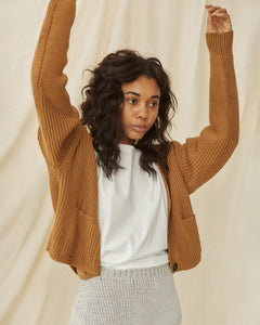 Preila Merino Wool Cardigan Camel