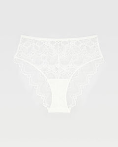 Lace High Cut -slip Blanche White