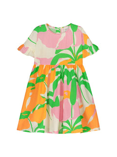 Kids' Lively Muslin Dress Orange