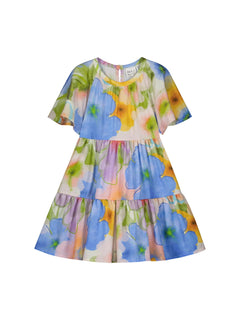 Kids' Bouquet Dress Yellow/Blue