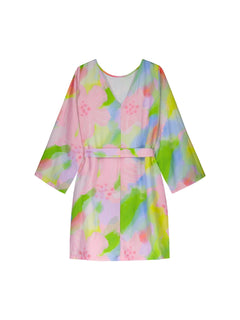 Pink Bloom Tunic Dress Pastel Pink/Green