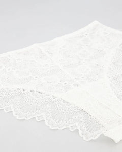 Lace High Cut -slip Blanche White