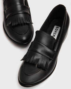 Penny Loafers Vegea Grape Leather Black