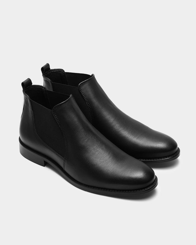 Dean Chelsea Boots Vegea Grape Leather Black