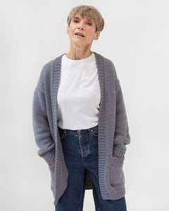 Jurgis Wool Cardigan Gray