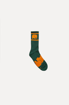 Groene biologische katoenen atletische sokken