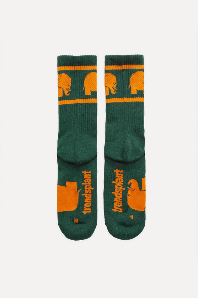 Groene biologische katoenen atletische sokken