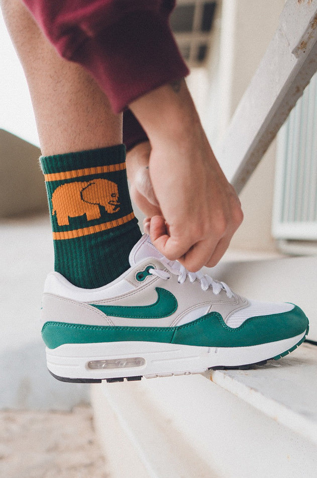 Groene biologische katoenen atletische sokken