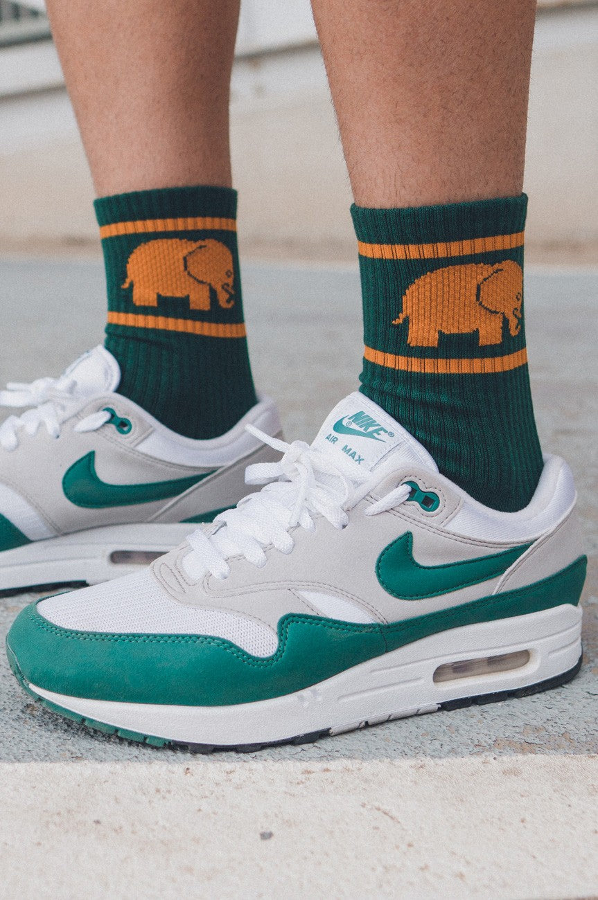 Groene biologische katoenen atletische sokken