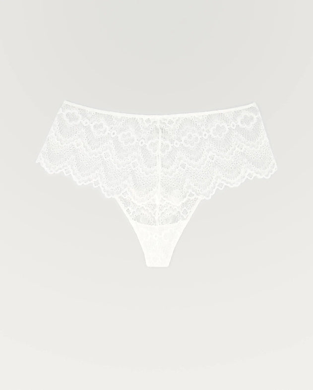 Lace Highwaist String 003 Blanche White