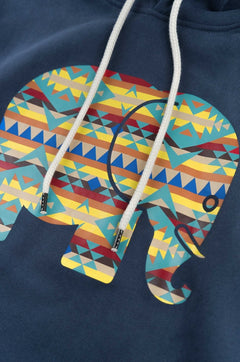 Kid's Organic Navajo Hoodie Blue