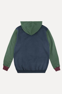 Kleurblok hoodie trendsplant blauw