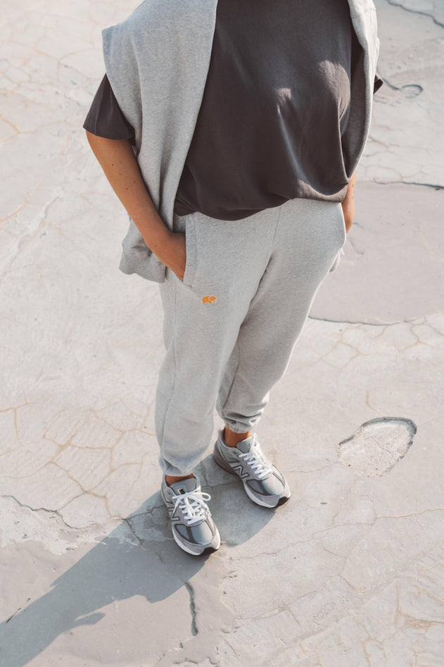 Organic Essential Sweatpants Heather Gray