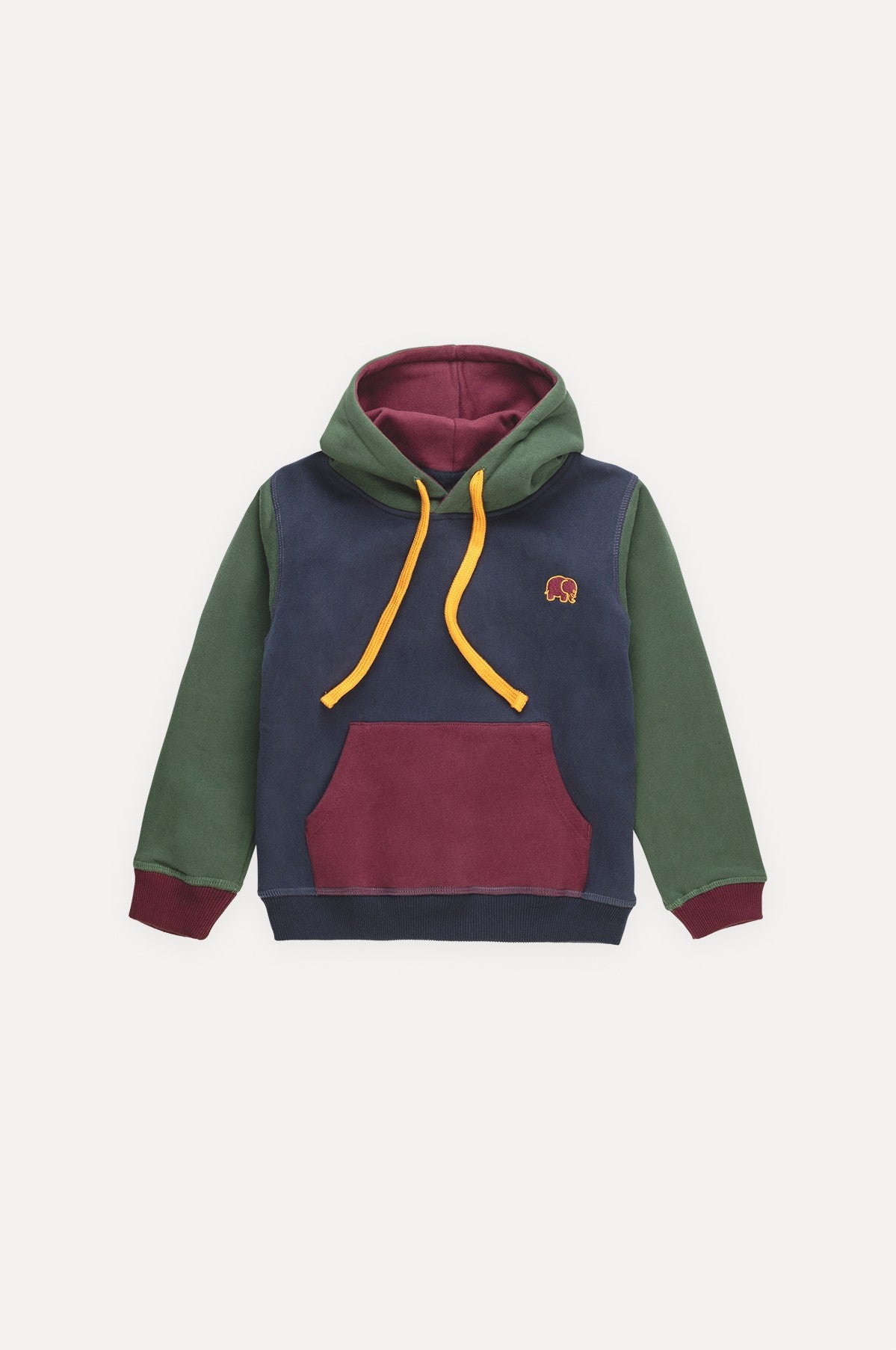 Kid's Color Block Hoodie Trendsplant Blue